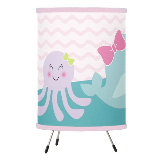Sweet Sea Ocean Whale Baby Nursery Lamp (Left)