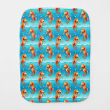 Sweet seahorse pattern ocean bubbles charming 