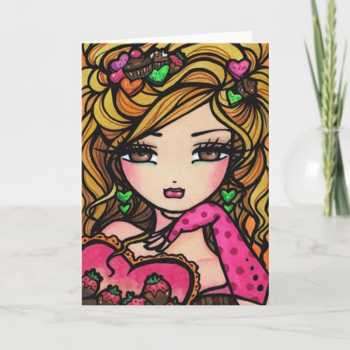 Sweet Selena Fantasy Valentine Fairy Holiday Card