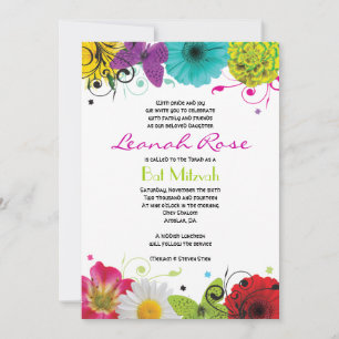SWEET SENCES Bat Mitzvah Invitation