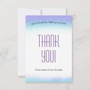 Sweet Sentiment Baby Shower Thank You Card