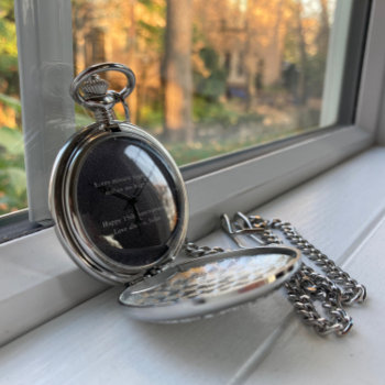 Sweet Sentimental Classic 15th Anniversary Gift Pocket Watch by JuleeLondon at Zazzle