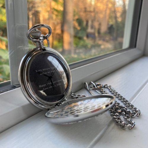 Sweet Sentimental Classic 15th Anniversary Gift Pocket Watch