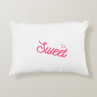 “Sweet Serenity: White Decorative Pillow” Accent Pillow