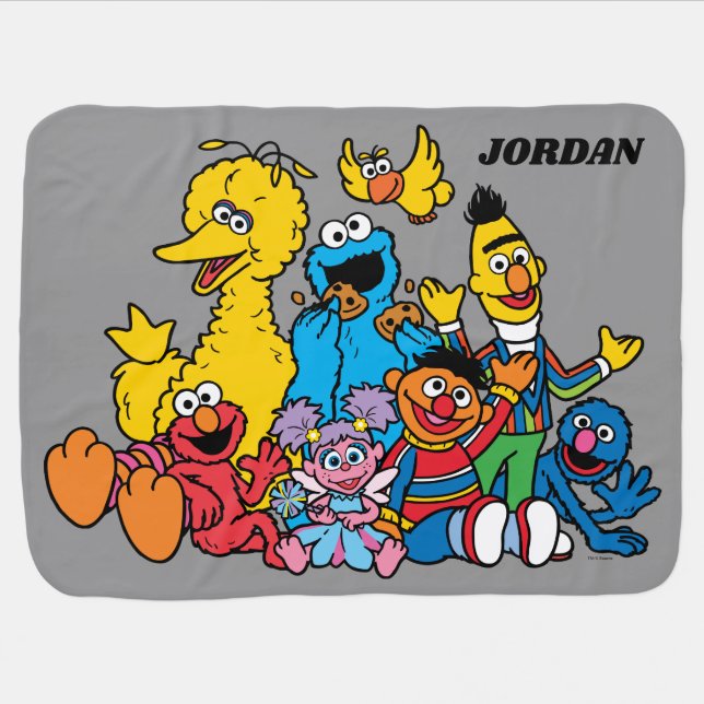 Sweet Sesame Street Pals Baby Blanket (Horizontal)