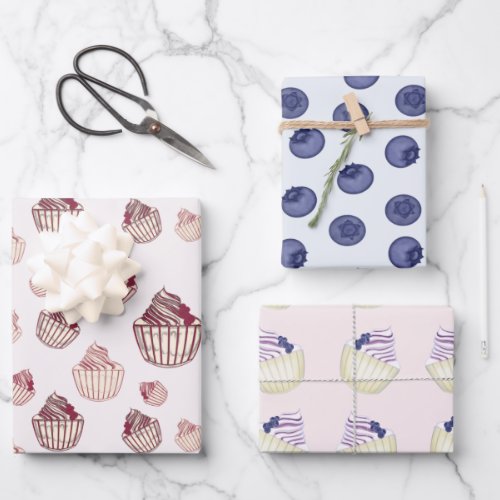 Sweet set for Birthday and party Wrapping Paper Sheets