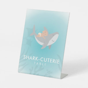 Sweet Shark Baby Buffet Table Tent Sign