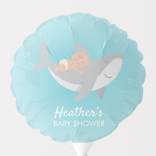 Sweet Shark Baby Shower Balloon (Front)