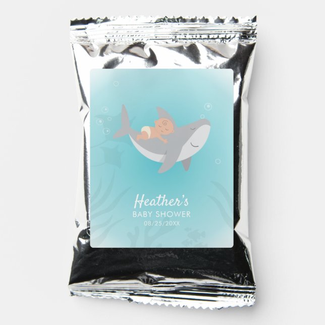Sweet Shark Baby Shower  Coffee Drink Mix (Front)