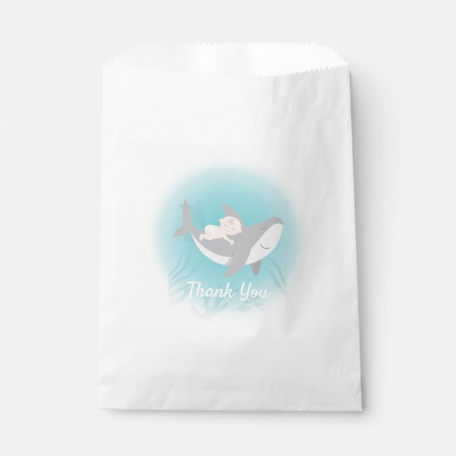 Sweet Shark Baby Shower Favor Bag (Front)
