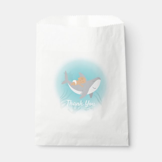 Sweet Shark Baby Shower Favor Bag (Front)