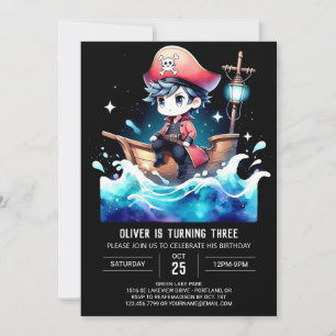 Sweet Ship Pirate Birthday Invitation