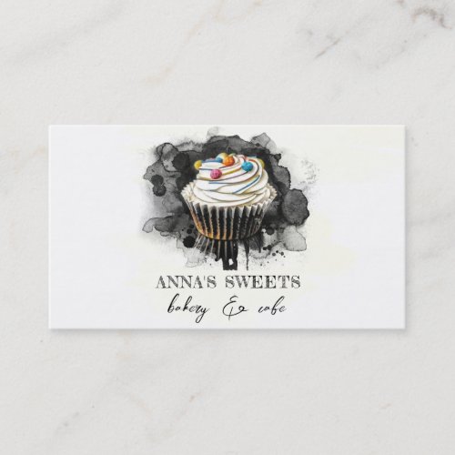   Sweet Shop Bakery 3 QR Social Media Business Card