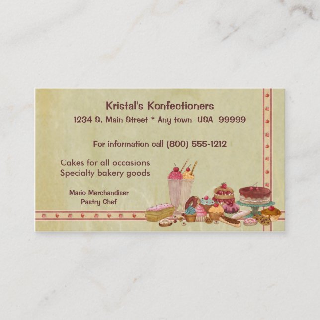 Sweet Shop Business Card (Front)