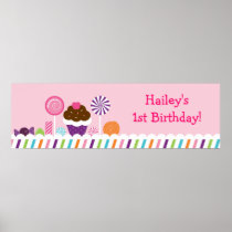 Sweet Shop Candy Birthday Banner Sign