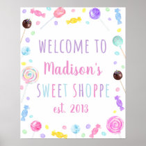 Sweet Shop Candy Birthday Welcome Poster