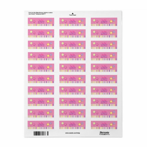 Sweet Shop Lollipop Address Labels | Zazzle