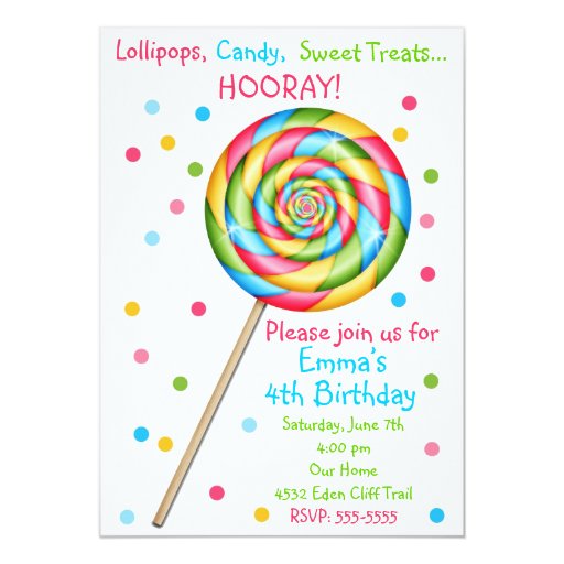 Lollipop Party Invitations 8