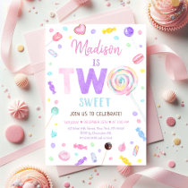 Sweet Shop Lollipop Candy Birthday Invitation
