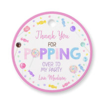 Sweet Shop Lollipop Candy Birthday Thank You  Favor Tags