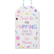 Sweet Shop Lollipop Candy Birthday Thank You Gift Tags