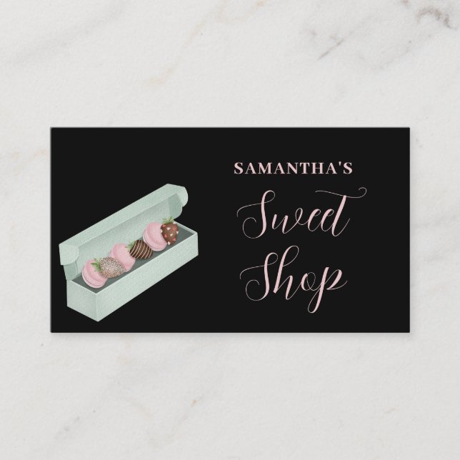 Sweet Shop QR Code Business Card (Front)