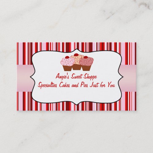 Sweet Shoppe Cupcake Business Card