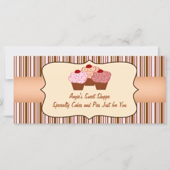 Sweet Shoppe Cupcake Business Gift Certificate by cyclegirl at Zazzle