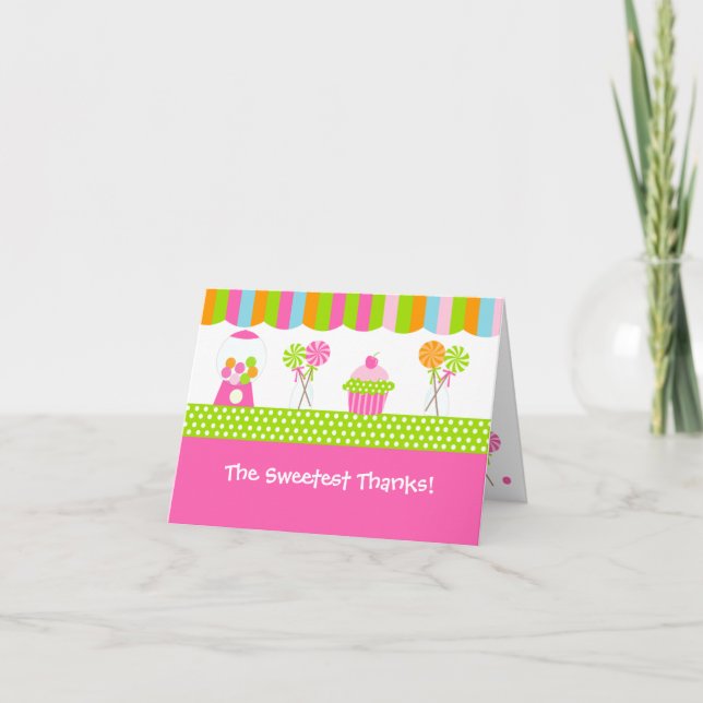 Sweet Shoppe Folded Thank You Note Cards (Front)