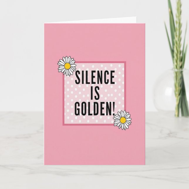 Sweet Silence Floral Mothers Day Card (Front)