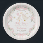 Sweet Silly Goose Pink Bow Floral Baby Shower Paper Plates<br><div class="desc">Designed with a soft,  vintage watercolor style,  this adorable napkin features a mama and baby goose,  delicate floral accents,  and elegant blush pink bows wrapped in flowing ribbon. The gentle pastel palette and whimsical layout offer a perfect touch of coquette girly elegance for your celebration.</div>