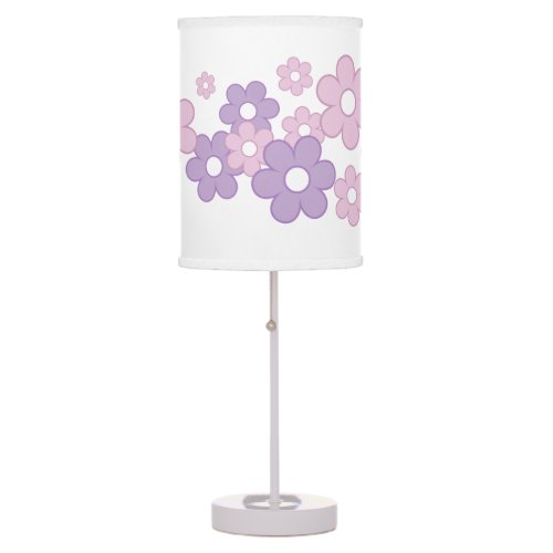 Sweet Simple Flowered lamp _ Girls Room or Nursery