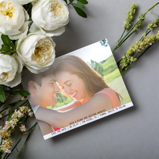 Sweet Simple Photo Wedding Save the Date Invitation (Creator Uploaded)