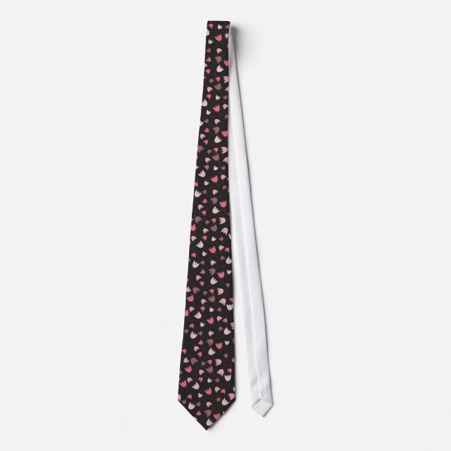 Sweet Simple Pink Tulip Pattern - All direction Neck Tie (Front)