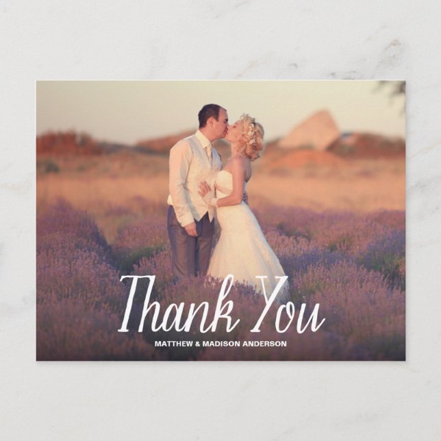 SWEET & SIMPLE | WEDDING THANK YOU POST CARD (Front)