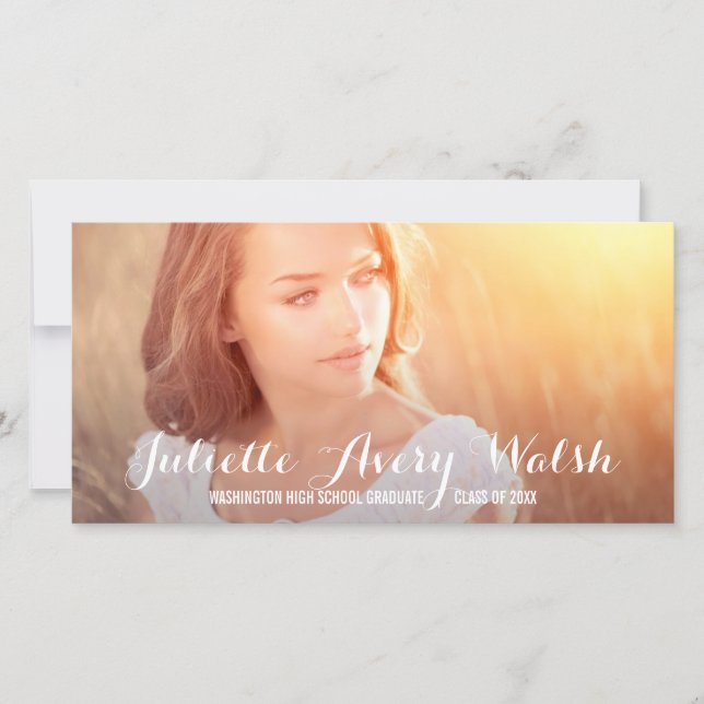 Sweet Simplicity Graduation Announcement (Front)