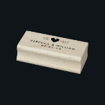 Sweet Simplicity Rectangle Wedding Rubber Stamp<br><div class="desc">Add a custom touch to your wedding invitations and wedding favors with this rectangle-shaped customizable wedding rubber stamp. The initials,  names,  and date are all customizable.</div>