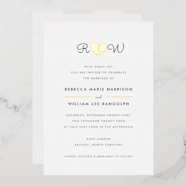 Sweet Simplicity Wedding Foil Invitation (Envelope)