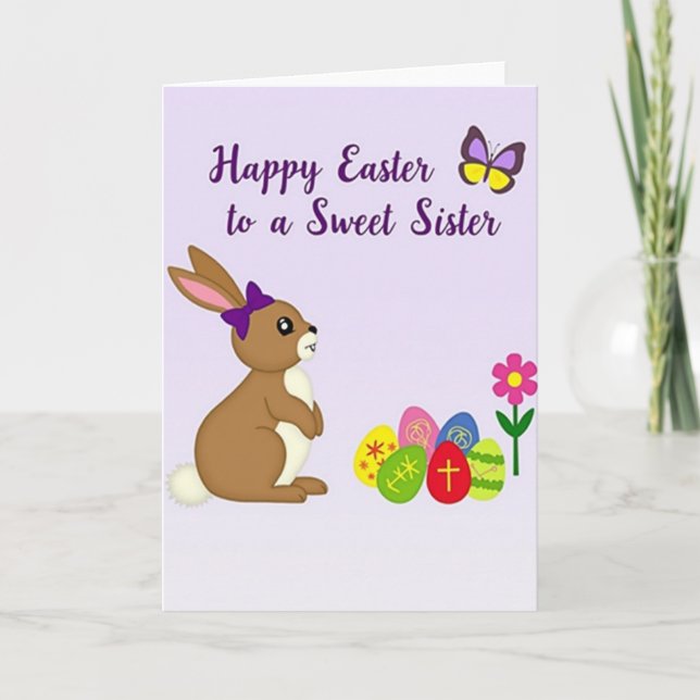Sweet Sister Easter Card (Front)