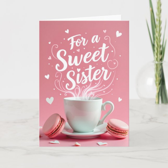 Sweet Sister Macaron Card (Front)