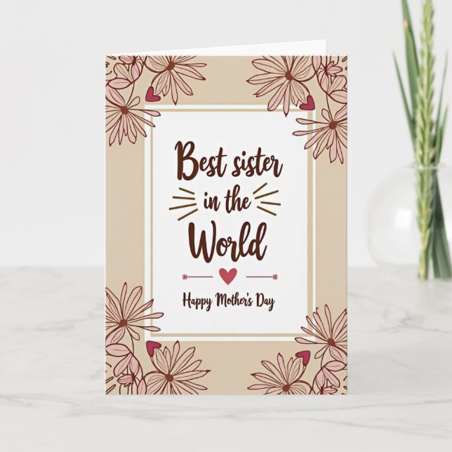 Sweet Sister Mothers Day Card (Front)