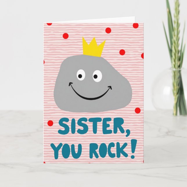 Sweet Sister You Rock Card (Front)