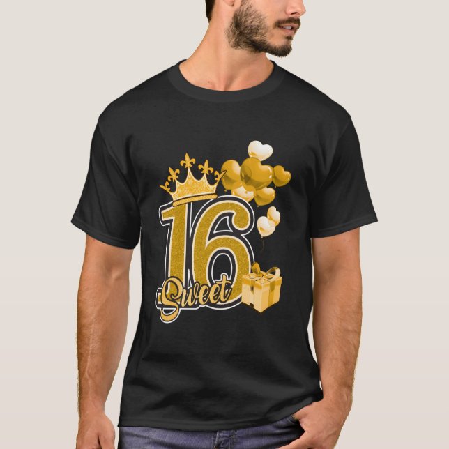 Sweet Sixn Golden 16 Year T-Shirt (Front)