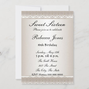 Sweet sixteen 16 Invitation