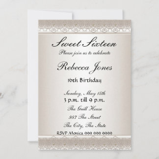 Sweet sixteen 16  Invitation
