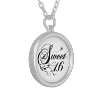 Sweet 16 Necklace Sweet Sixteen Charm Heart Silver Plated 