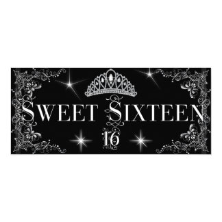 Black And White Sweet Sixteen Invitations 9