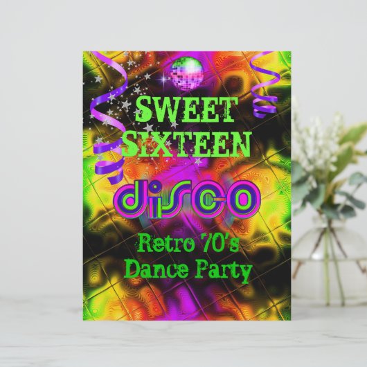 Sweet Sixteen 16 Retro 70's Disco Dance Party (Standing Front)