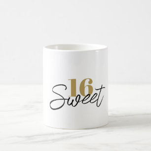 Sweet Sixteen 16th Birthday 16 Year Gift Favor Coffee Mug