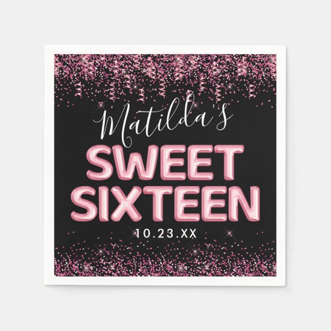 Sweet Sixteen 16th Birthday Party Napkins (Front)